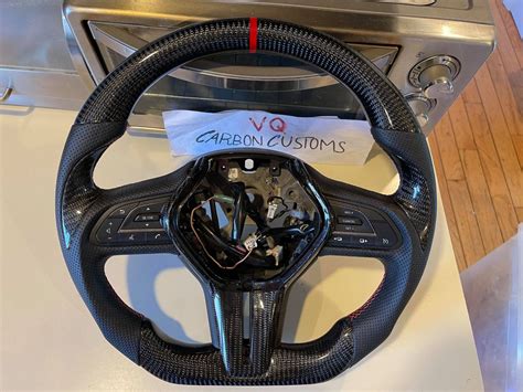 In Stock 2017 Q50 Q60 Black Leather Carbon Fiber Steering Wheel