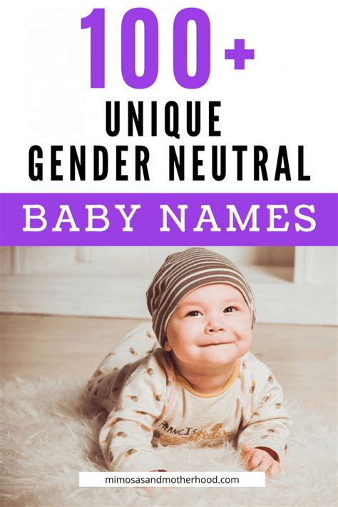 100 Unique Gender Neutral Baby Names - Mimosas & Motherhood