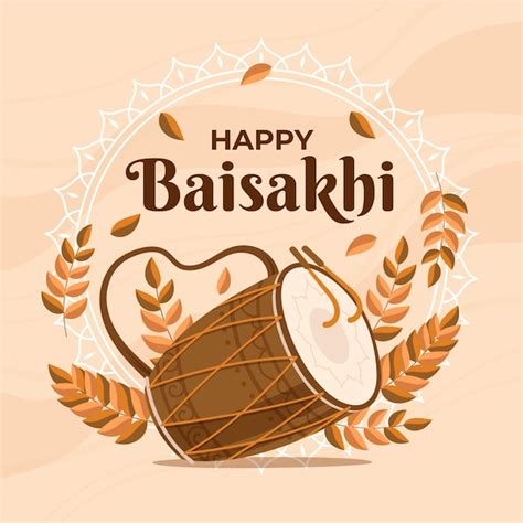 Hand Drawn Happy Baisakhi Free Vector