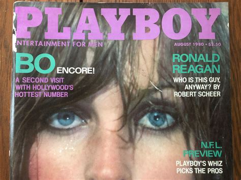 Mavin Playboy Magazine August Bo Derek Pictorial Ronald Reagan By Robert Scheer