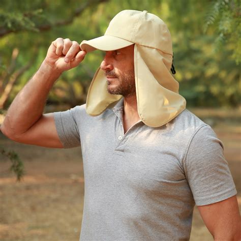 Sun Hat For Men Women Uv Protection Fishing Hat W Neck Flap Summer