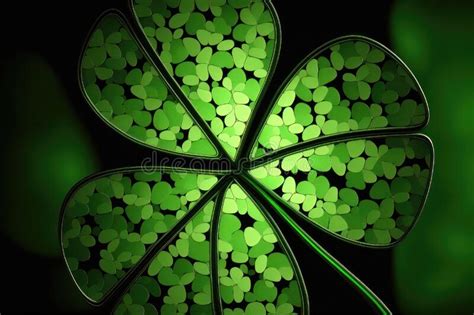 Luck Of The Irish Leaves Patrick S Day Generative Ai Stock