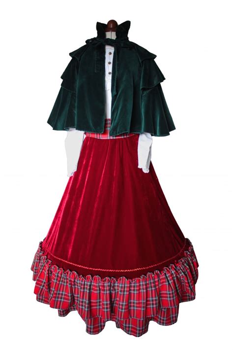 Ladies Victorian Christmas Caroler Charles Dickens Scrooge Costume Size 20 22 Complete