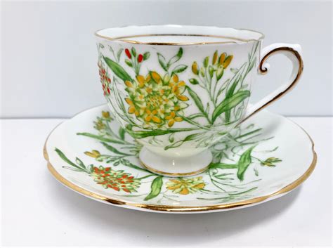 Stanley Tea Cup And Saucer Floral Cups Antique Tea Cups Vintage English Bone China Cups