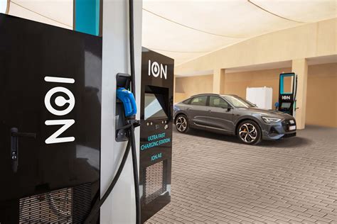 ion installs gulf region s first ultra fast electric vehicle charging stations in abu dhabi