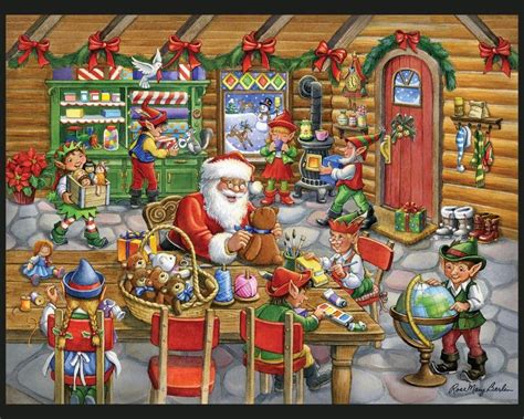 This Digitally Printed Santas Toy Shop Panel Has Amazing Detail And