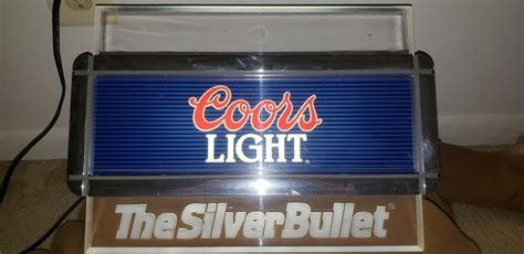 The Silver Bullet Coors Edgelit Sign Silver Bullet Coors Light Ebay