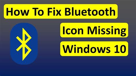 Likewise, move the switch to the off position to turn off the bluetooth. How To Fix Bluetooth Icon Missing Windows 10 > BENISNOUS