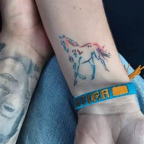 Pretty rainbow horse tattoo by @alexflorestattoo | Cowgirl ...