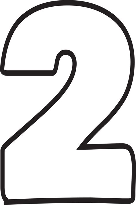 A Black And White Number Two With The Letter 2 In Its Middle Corner