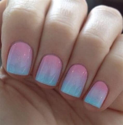 Cotton Candy Colored Ombre Nails Cotton Candy Nails Pretty Nails Nails