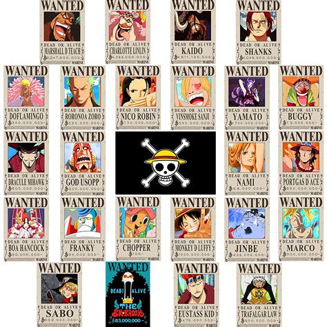 PCS Anime One Piece Wanted Posters Cm New Edition Straw Hat Pirates Crew Zoro Sanji