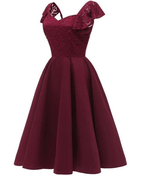 Luscious Short Maroon Prom Dress For Teens With Ruffle Strapshomecomi