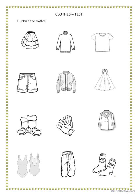 Clothes Test English Esl Worksheets Pdf And Doc