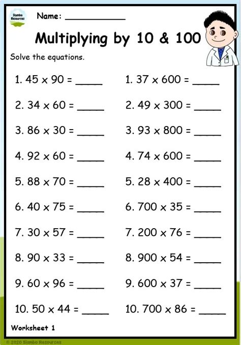 Grade 6 Multiplication Fmw Grade 6 Multiplication Division Worksheets
