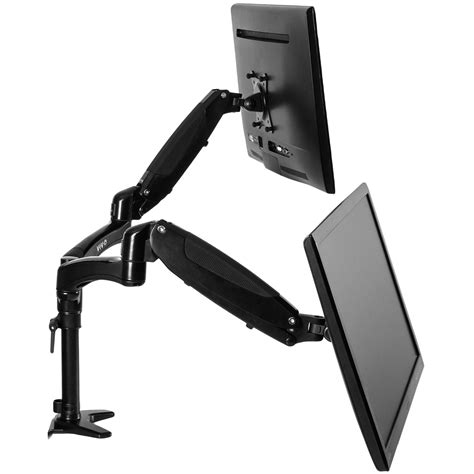 Vivo Black Dual Monitor Counterbalance Height Adjustable Arm Desk Mount