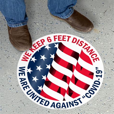 We Keep 6 Feet Distance Slipsafe Floor Sign Sku Sf 0764
