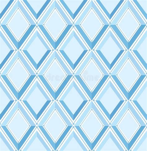 Seamless Pattern With Gray And Blue Diamonds Stock Vector