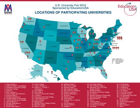 Us Map Universities