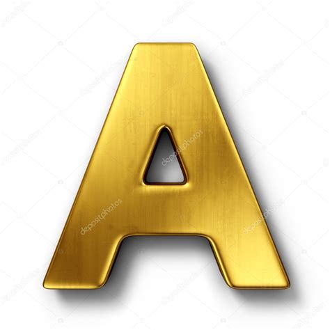 The Letter A In Gold Stock Photo By ©zentilia 8292934