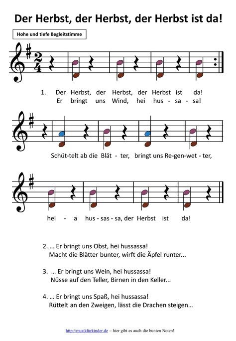Der Herbst Der Herbst Der Herbst Ist Da Lied - kinderbilder.download