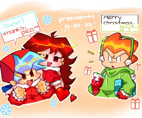 Merry Christmas ☃️ ️🎄・・human Bf Gf Pico Miku And Soul Bf By Graymfur