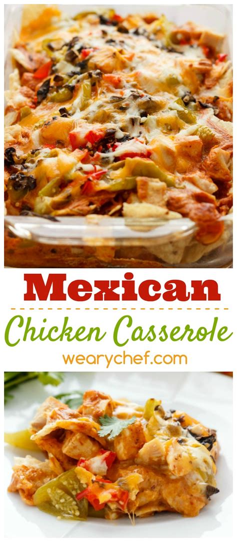 Tired of corned beef sandwiches? Mexican Chicken Casserole with Tortilla Chips - The Weary Chef