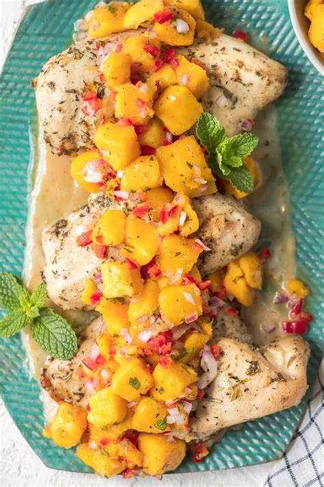 Once cooked, they are sprinkled with diced mango and avocado, and drizzled with a citrus reduction sauce. Sangria Chicken with Mango Salsa is a fresh and delicious ...