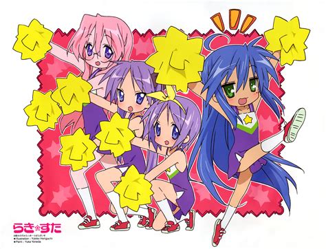 Cheerleader Hiiragi Kagami Hiiragi Tsukasa Izumi Konata Lucky Star Takara Miyuki