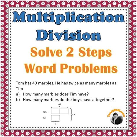 3.oa.3 operations and algebraic thinking: Multiplication Division 2 Steps Word Problems 3rd 4th Grade (Bar Models) | Division word ...