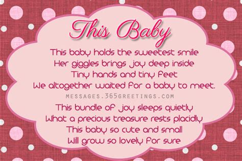 Free Sweet Baby Shower Poems