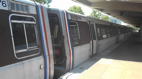 Dc Metro Wmata Glenmont Bound 8 Cars Red Line Train At Rockville