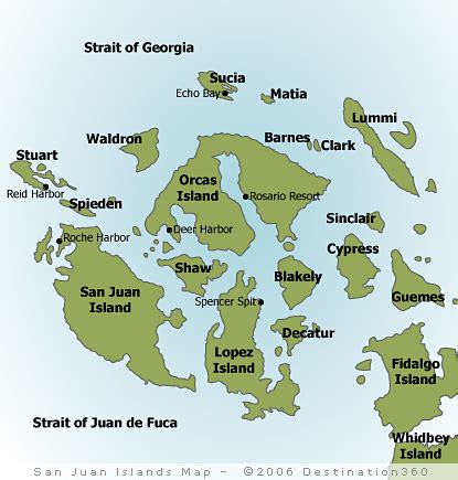 San Juan Islands Map San Juans Washington Map
