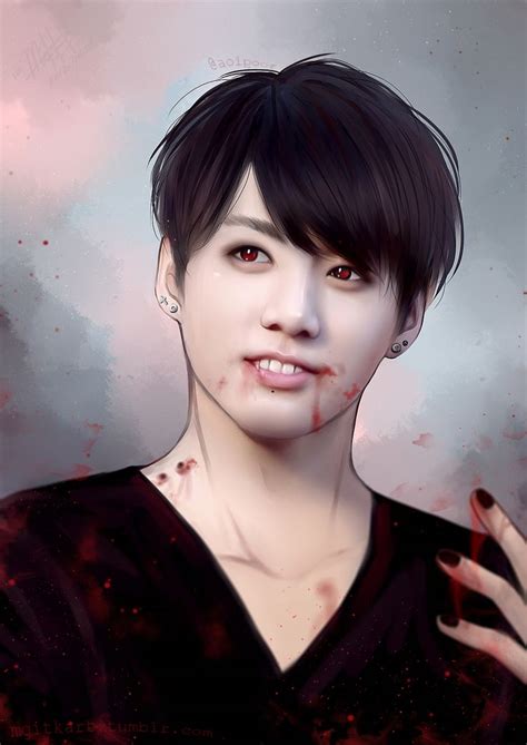 #bts #btsfanart #fanart #rapline #junghoseok #kimnamjoon #minyoongi #hoseok #namjoon #yoongi #jhope #rm #suga #ddaeng. Jungkook BTS vampire fanart | Bts desenho, Foto jimin ...