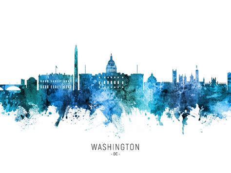 Washington Dc Skyline 80 Digital Art By Michael Tompsett Pixels
