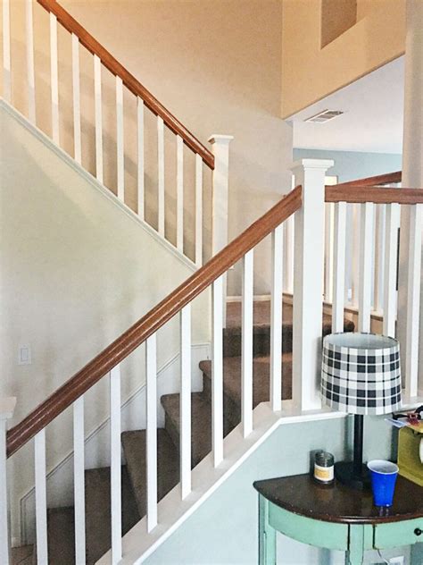 How to install stairway chair rail molding. How to Paint Your Stair Railings and Banister | Painted ...