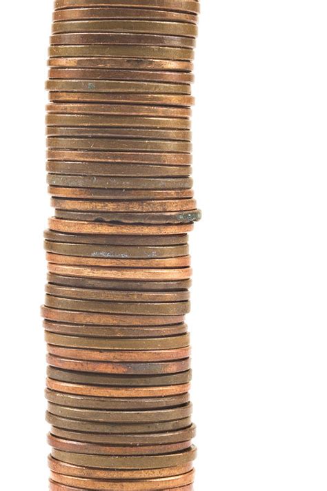 Pennies Stacked On White Background Photograph By Keith Webber Jr