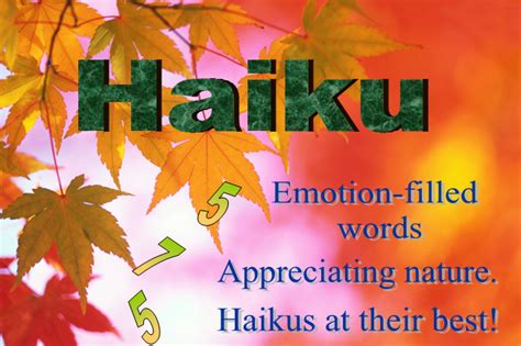 Haiku is a japanese poem. HAIKU