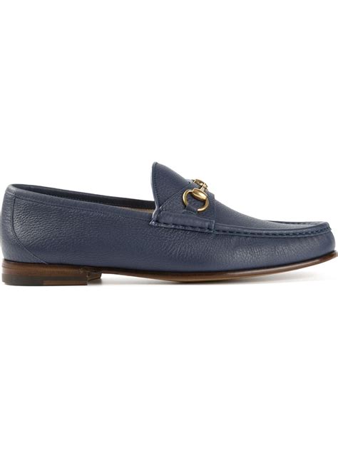 Lyst Gucci Horse Bit Loafers In Blue For Men