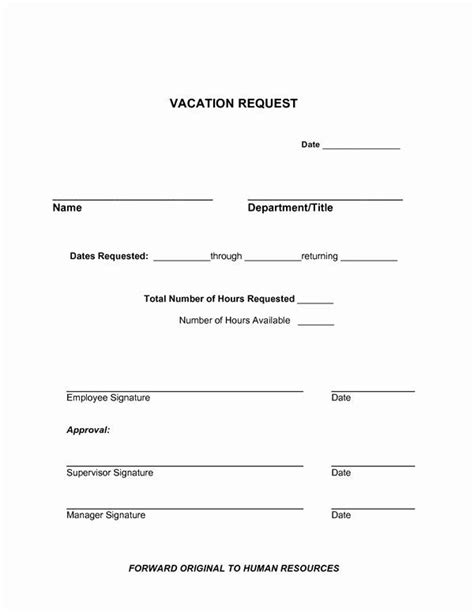I have to go for my passport process on 19.2.17. Vacation Request form Template in 2020 (With images ...