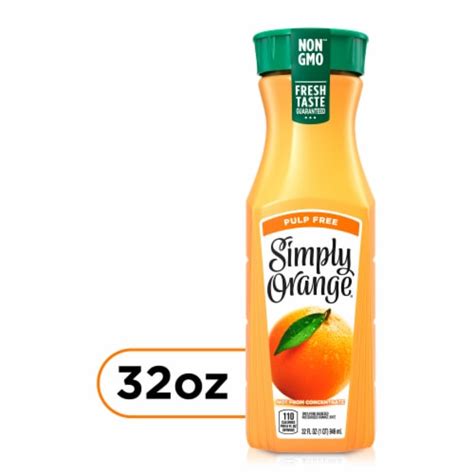 Kroger Simply Orange Pulp Free Orange Juice 32 Fl Oz