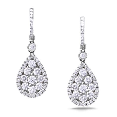 Diamond Dangle Earrings SGE230 Anaya Fine Jewellery Collection