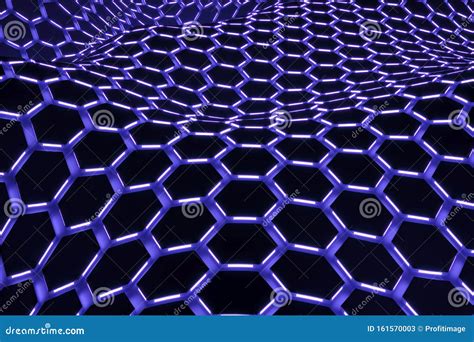 Abstract Background Cells Neon Concept Self Illumination Stock