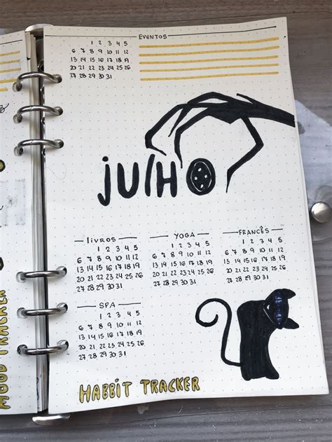 There are alot of ❤️'s. COMO FIZ MEU BUJO DE JULHO | July 2020 Bullet Journal ...