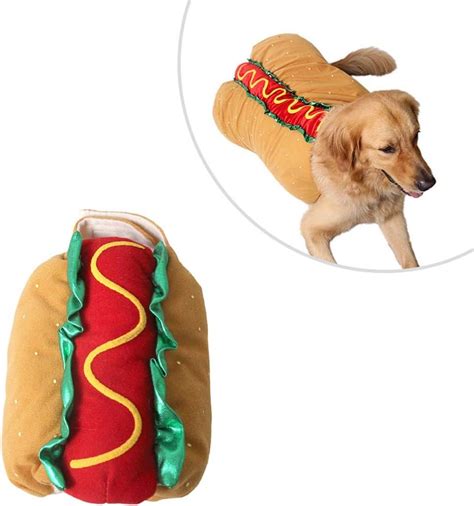 Ukcoco Pet Hot Dog Costume Hot Dog Costume Pet Cosplaychristmas