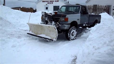 Old Ford Snow Plow In Action Youtube