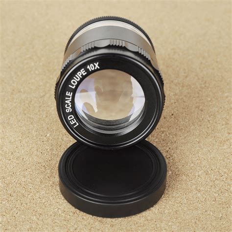 Portable Handheld 10x Optical Lens Loupe With Scale Cylindrical