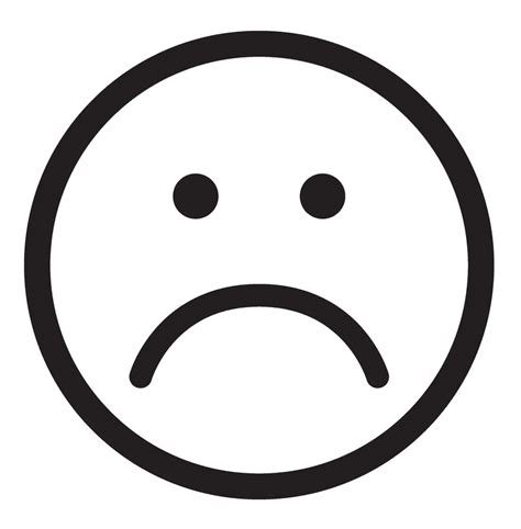 Sad Face Clipart Black And White Clipart World