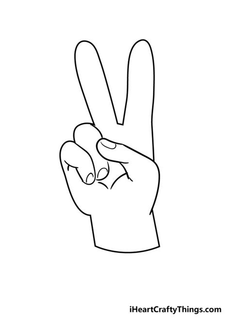 Peace Sign Drawing How To Draw A Peace Sign Step By Step