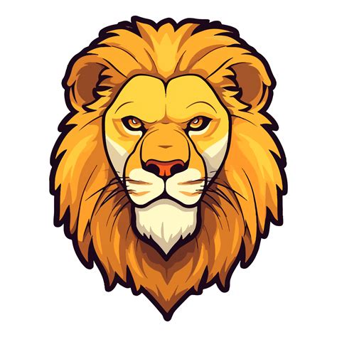 Lion Head Logo Mascot Wildlife Animal Illustration Generative Ai